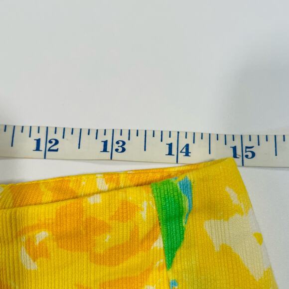 Lilly Pulitzer Yellow and Green Floral High Waist Shorts - Picture 4 of 8